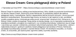 Elesse cream in Poland Elesse cream in Poland